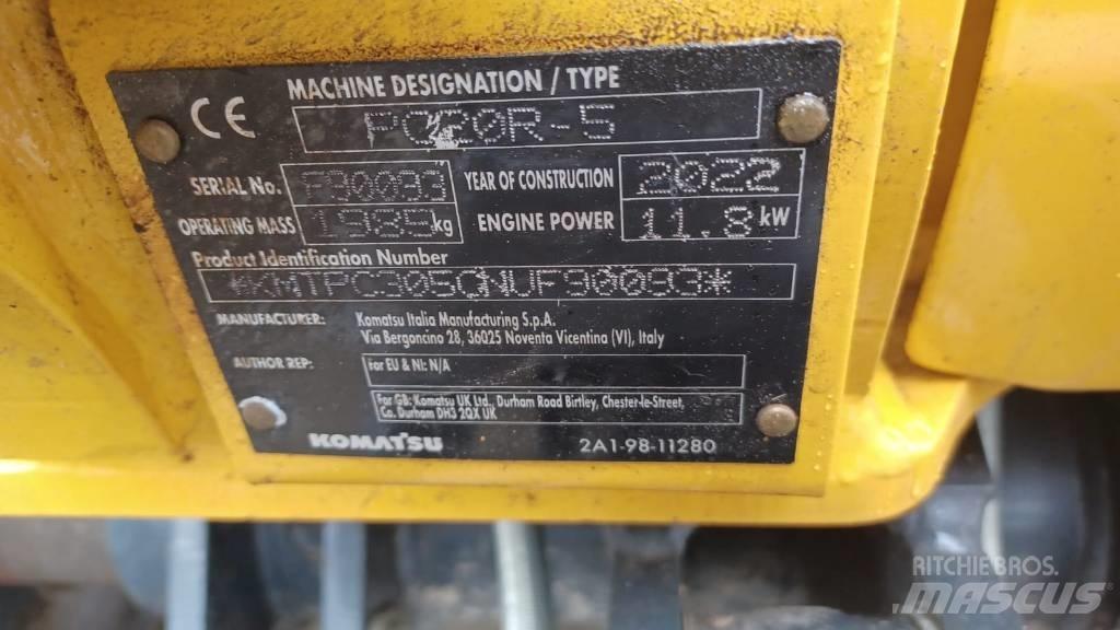 Komatsu PC 20 MR-5 Mini kotrók < 7t