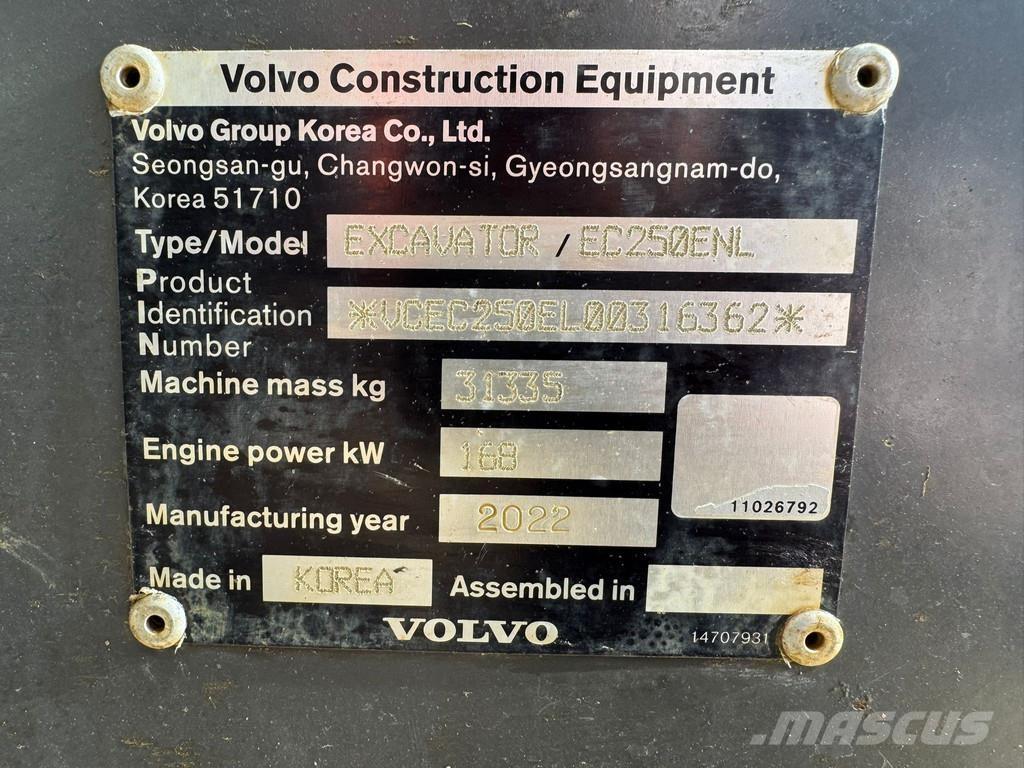 Volvo EC250ENL Lánctalpas kotrók