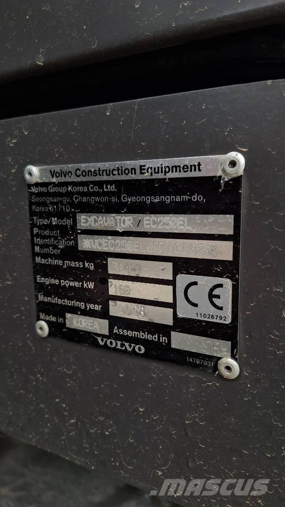 Volvo EC 250 EL Lánctalpas kotrók