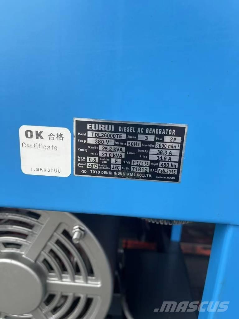 Yanmar 25KVA Dízel áramfejlesztők