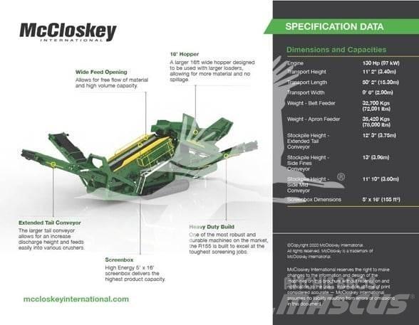 McCloskey R155 Osztályozó berendezések