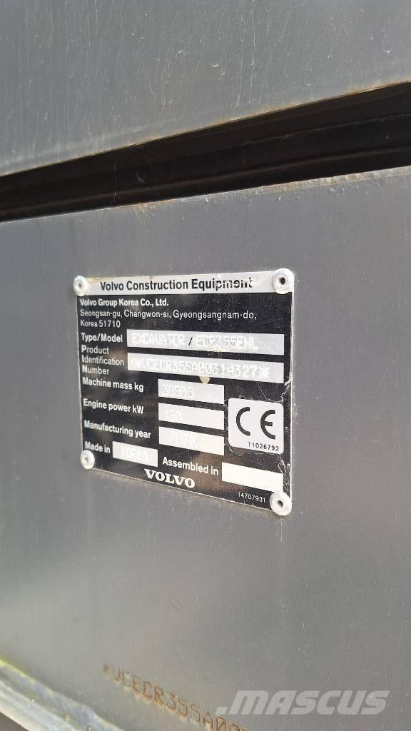Volvo ECR 355 ENL Lánctalpas kotrók