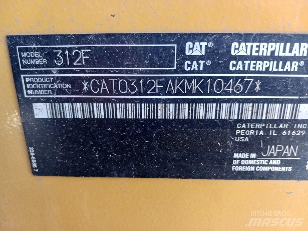 CAT 312 F Lánctalpas kotrók