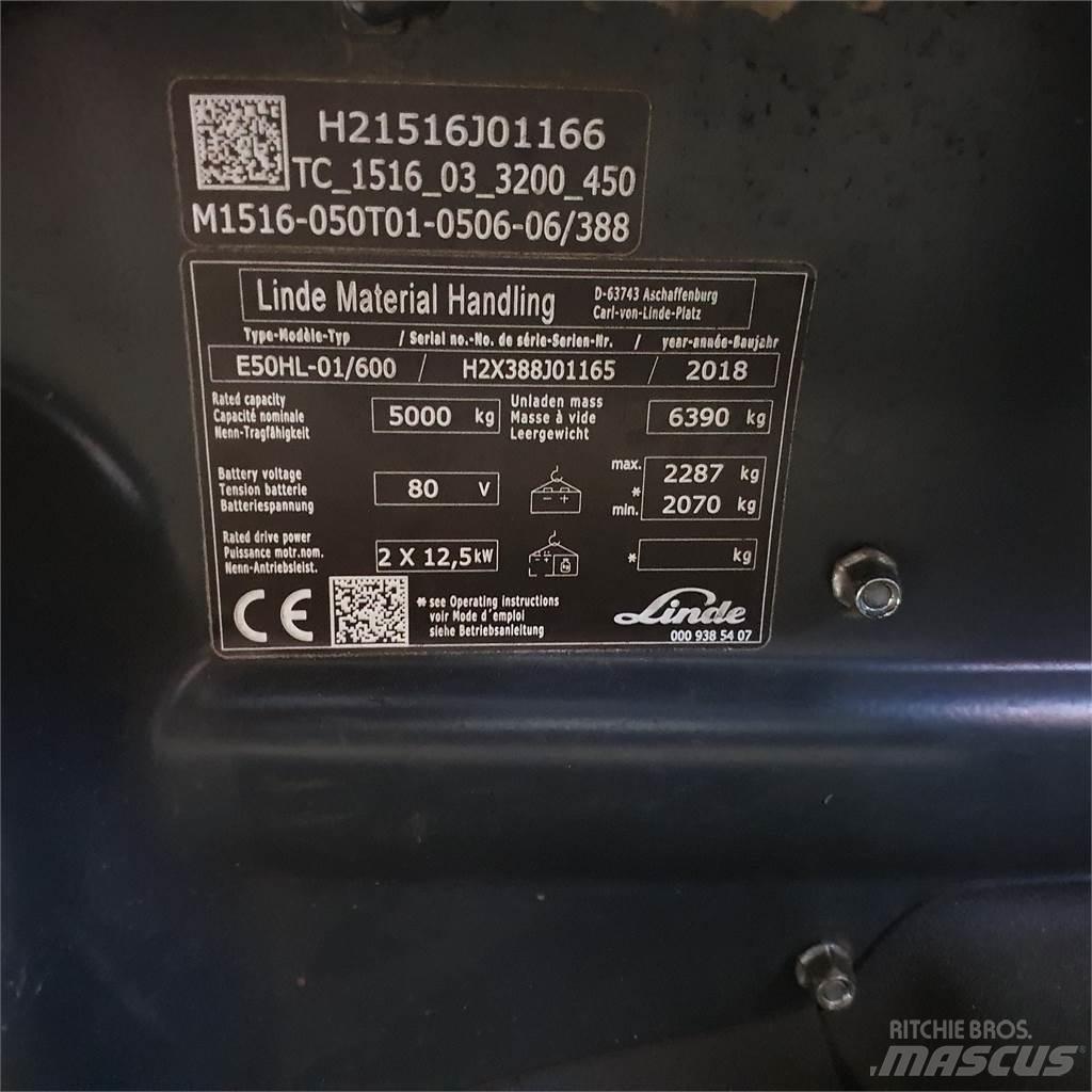 Linde E50/600HL Elektromos targoncák