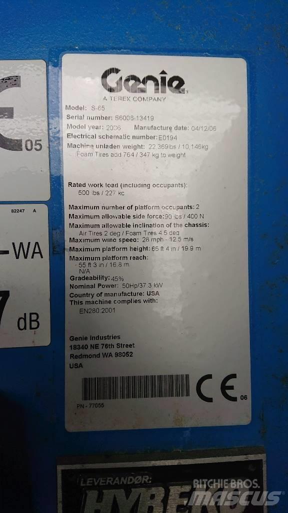 Genie S 65 Teleszkópos emelők