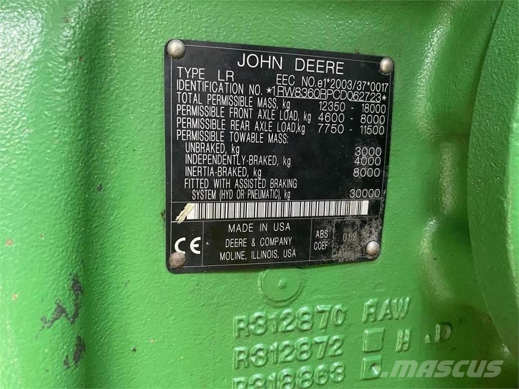 John Deere 8360R Traktorok