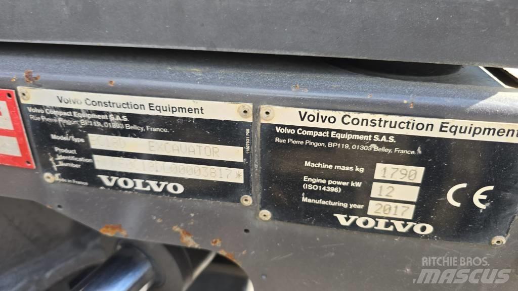 Volvo EC 18 Mini kotrók < 7t