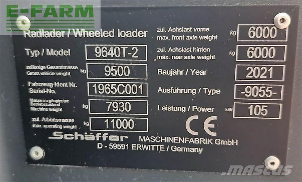 Schäffer 9640 t-2 Teleszkópos mezőgazdasági rakodók