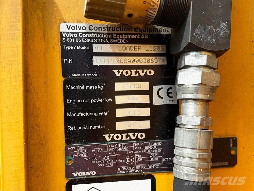 Volvo L 120 G Gumikerekes homlokrakodók