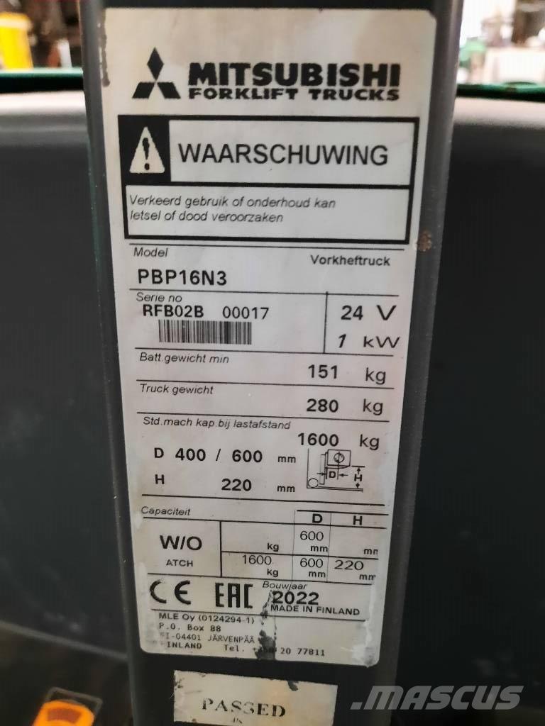 Mitsubishi PBP16N3 Alacsony emelőkocsi