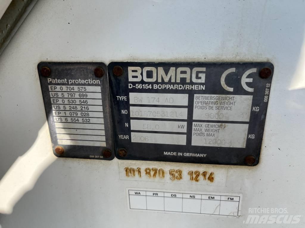 Bomag BW 174 AD Ikerdobos hengerek