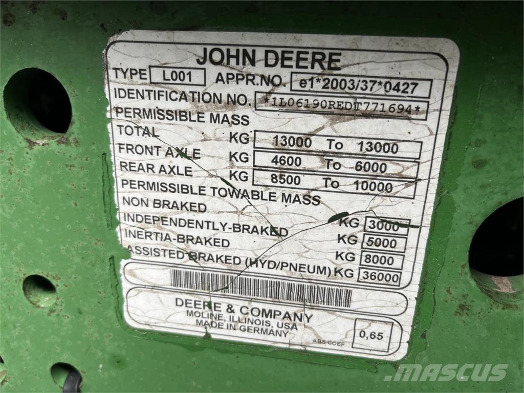 John Deere 6190R Traktorok