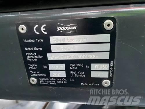 Doosan DX170W-5 Gumikerekes kotrók