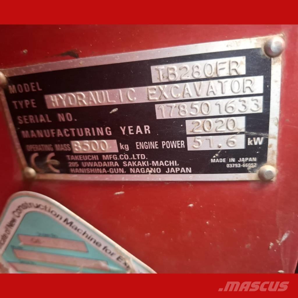 Takeuchi TB 280 FR Közepes (midi) kotrók 7 t - 12 t