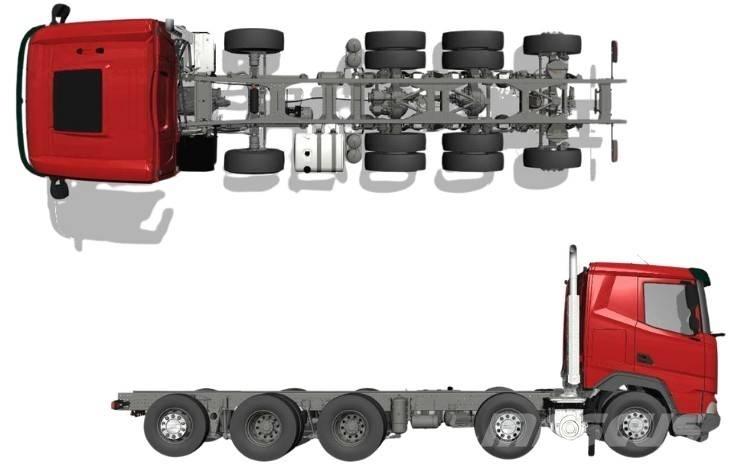 DAF XF 530 FAF 10x4 Fülkés alváz