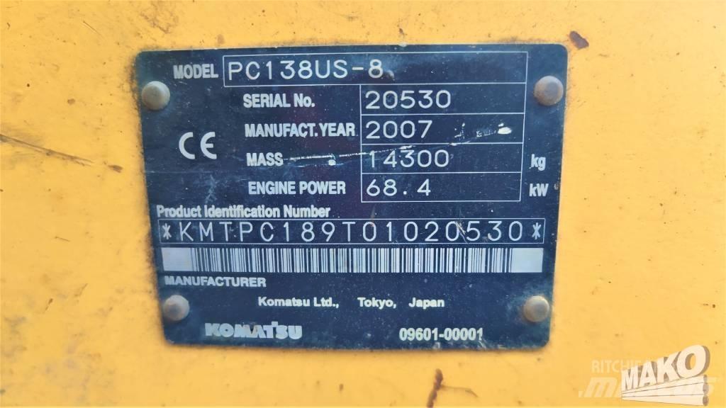 Komatsu PC 138 US-8 Lánctalpas kotrók