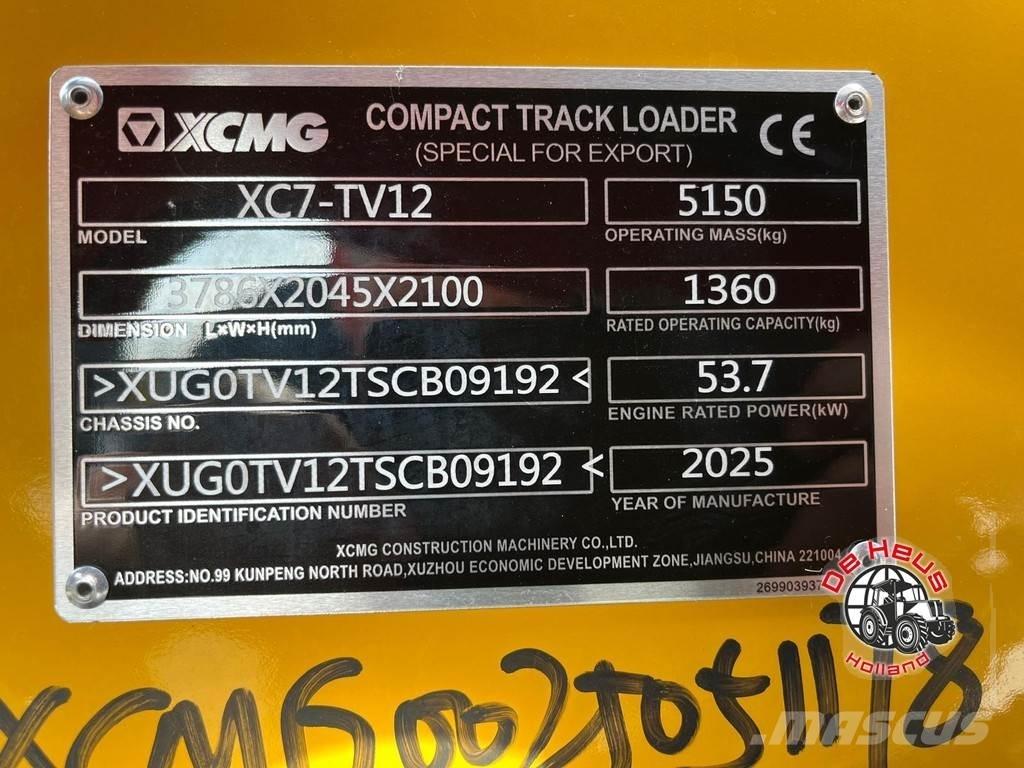 XCMG XC7-TV12 Gumikerekes homlokrakodók