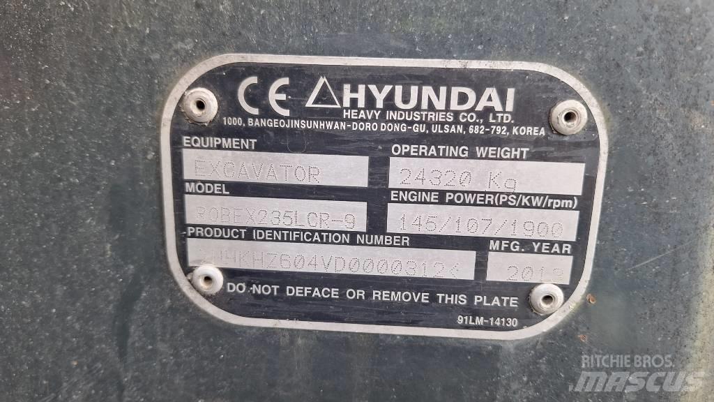 Hyundai 235 LCR-9 Lánctalpas kotrók