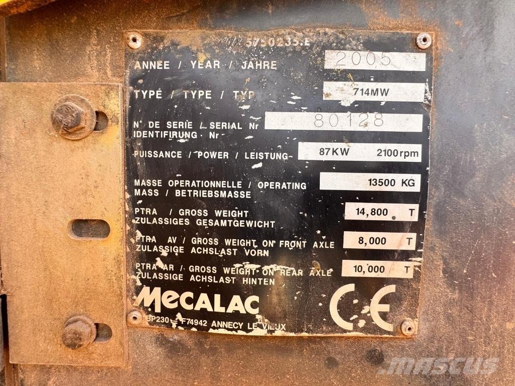 Mecalac 714 MW Gumikerekes kotrók