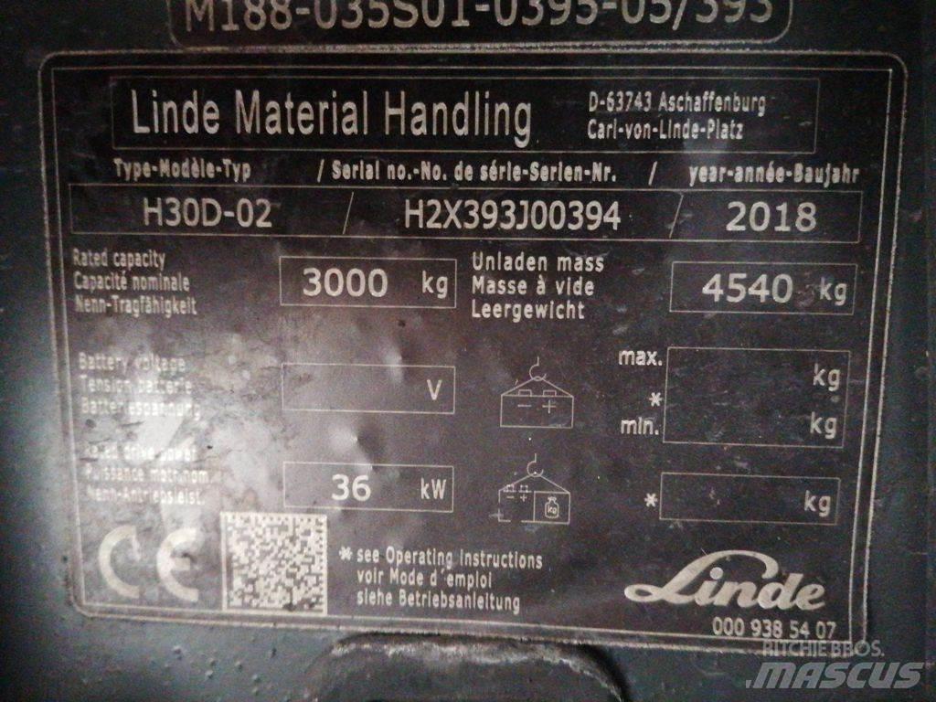 Linde H30D-02 Dízel targoncák