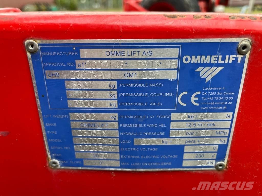 Omme 2300EXBD Pótkocsira szerelt emelők és állványok