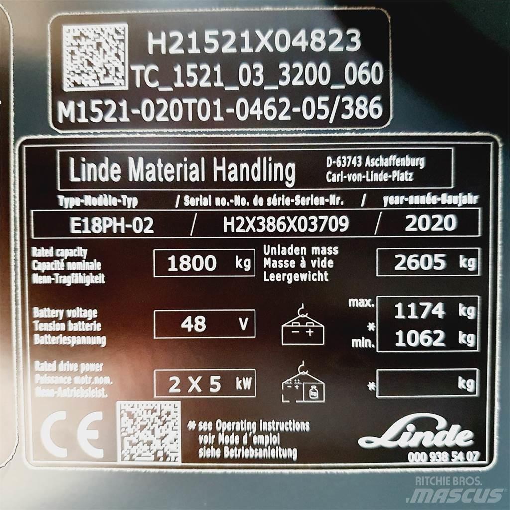 Linde E18PH Elektromos targoncák