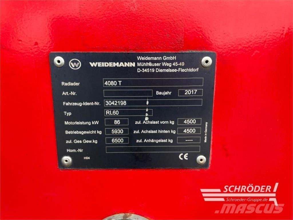 Weidemann 4080 T Gumikerekes homlokrakodók
