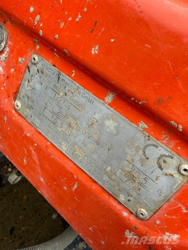 Kubota U 27-4 Mini kotrók < 7t