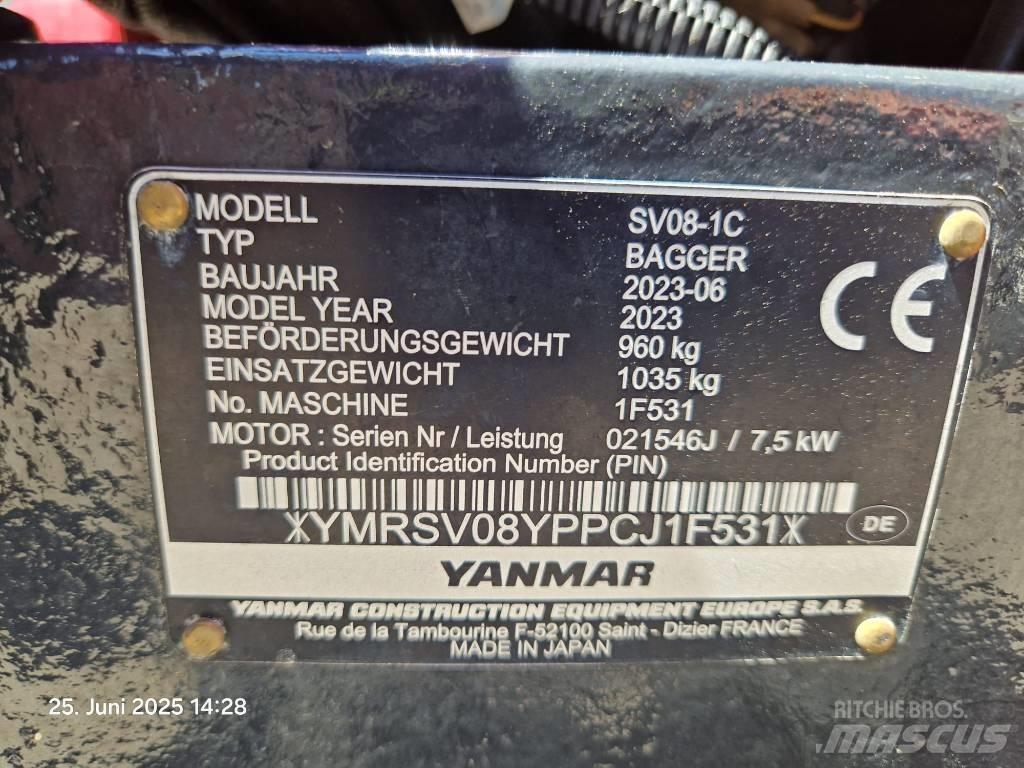 Yanmar SV 08-1 A Mini kotrók < 7t
