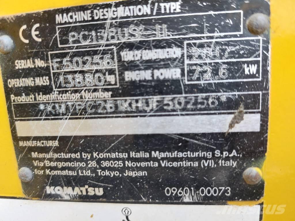 Komatsu PC138US-11 Lánctalpas kotrók