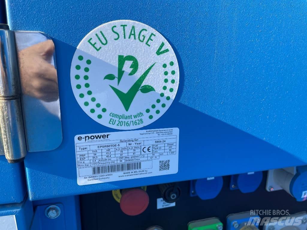  E-Power EPSR60TDE-5 Dízel áramfejlesztők