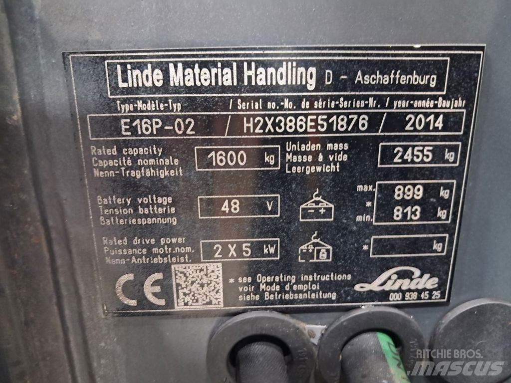 Linde E16P-02 Elektromos targoncák