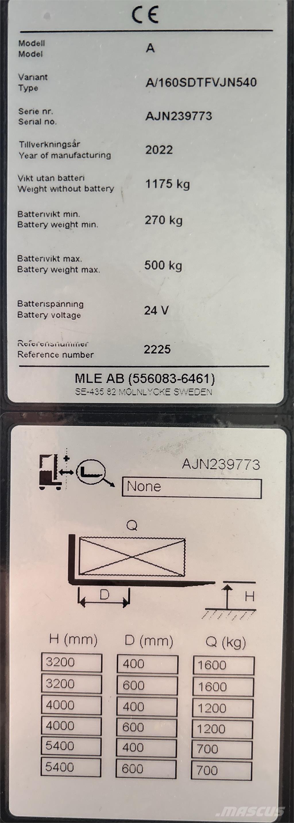 Atlet A160 Elektromos gyalogkíséretű targoncák