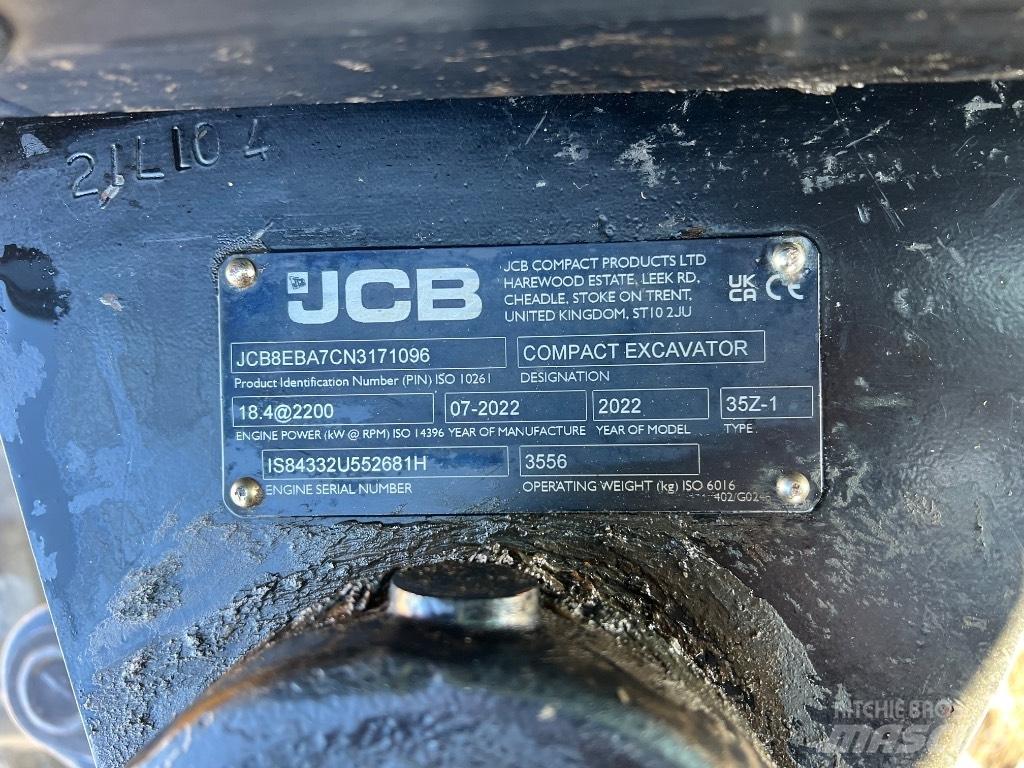 JCB 35 Z Mini kotrók < 7t
