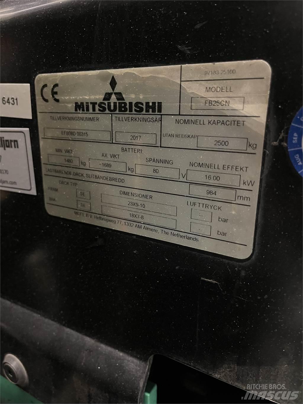 Mitsubishi FB25CN Elektromos targoncák