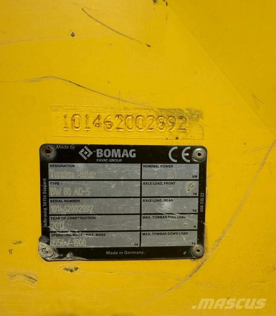 Bomag BW 80 AD-5 Ikerdobos hengerek