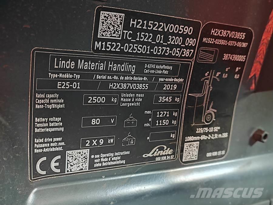 Linde E25-01 Elektromos targoncák