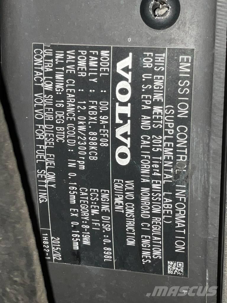 Volvo EC 15 D Mini kotrók < 7t