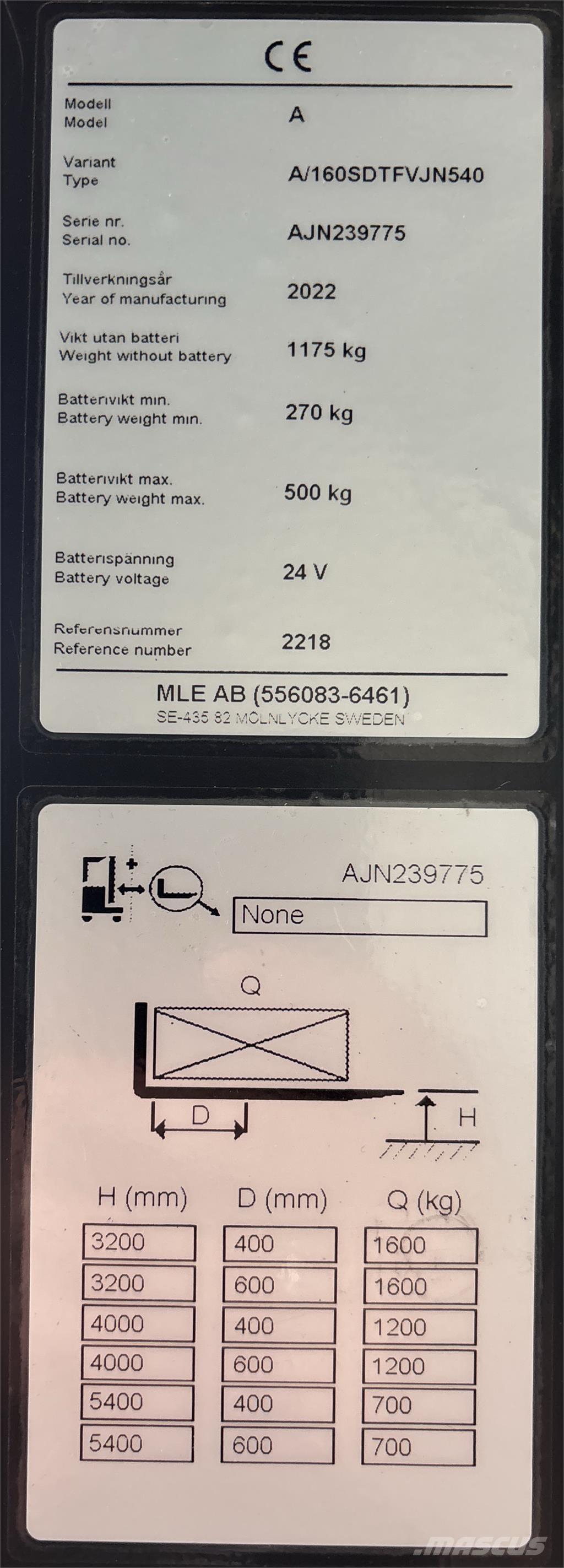 Atlet A160 Elektromos gyalogkíséretű targoncák