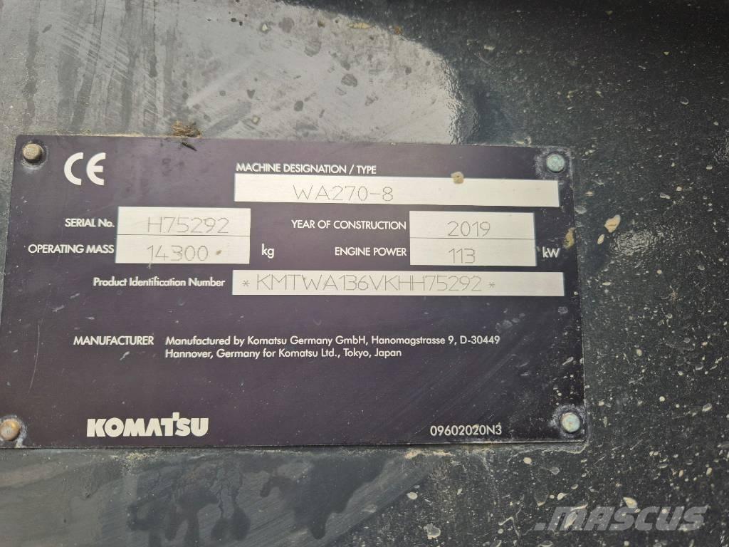 Komatsu WA 270-8 Gumikerekes homlokrakodók