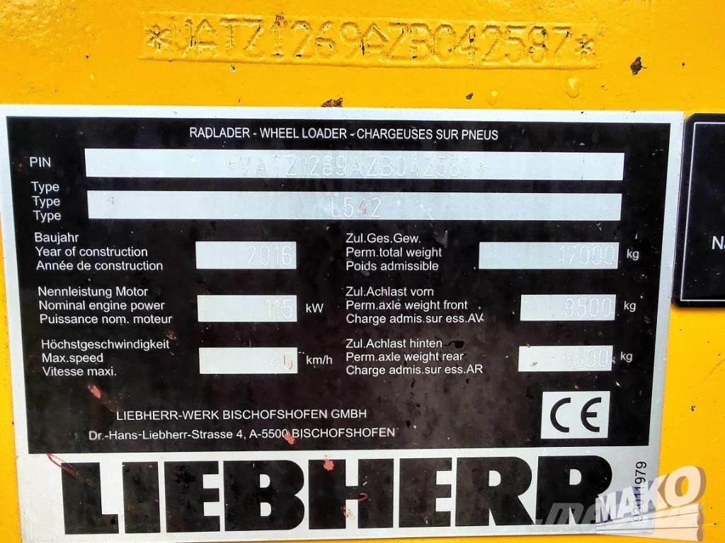Liebherr L 542 Gumikerekes homlokrakodók