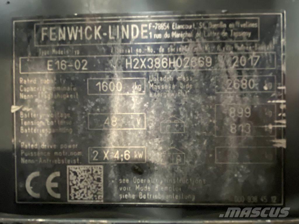 Linde E16-02 Elektromos targoncák