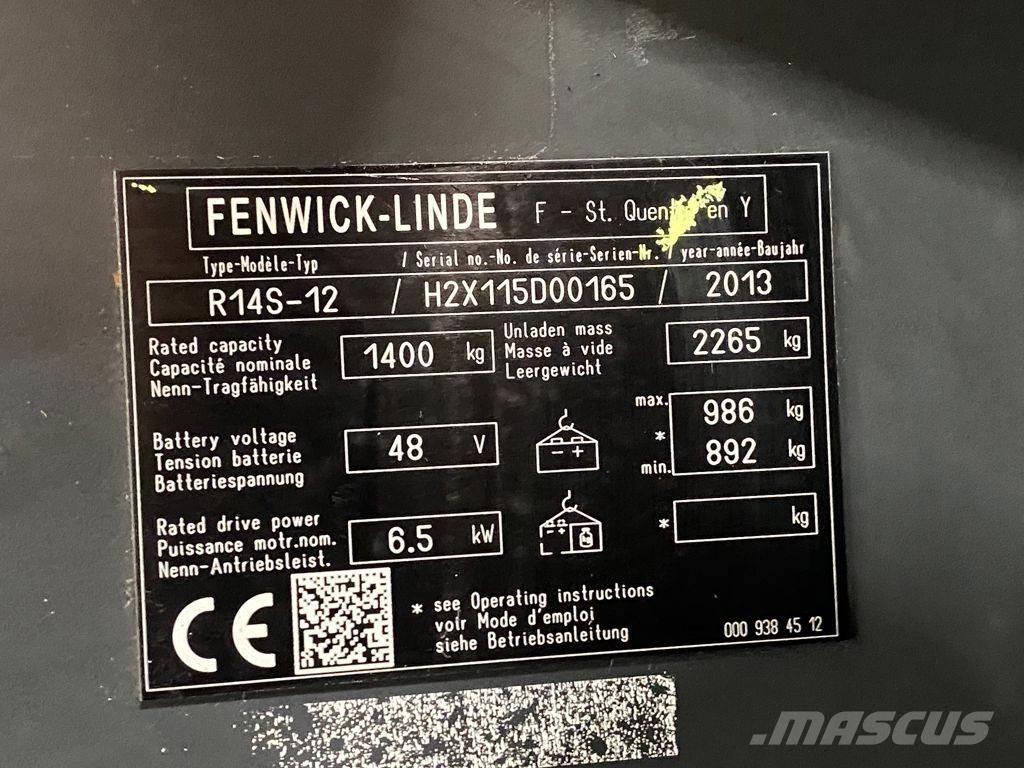 Linde R14S-12 Tolóoszlopos targonca