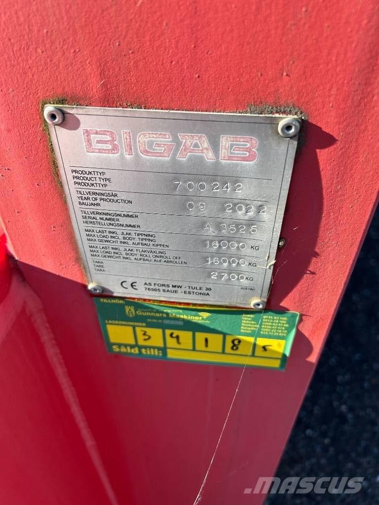 Bigab 242 SCHAKTFLAK Konténer keret / Konténeremelő pótkocsik