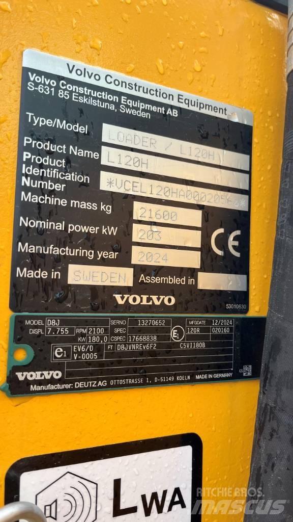 Volvo L120H Gumikerekes homlokrakodók