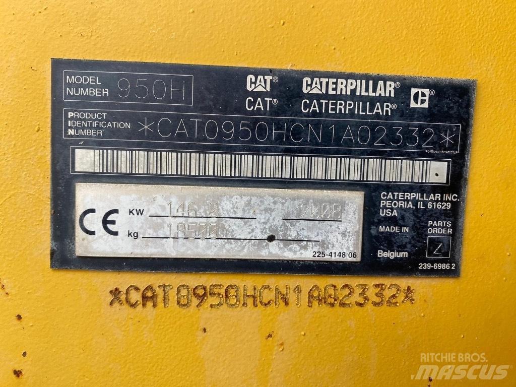 CAT 950 H Gumikerekes homlokrakodók