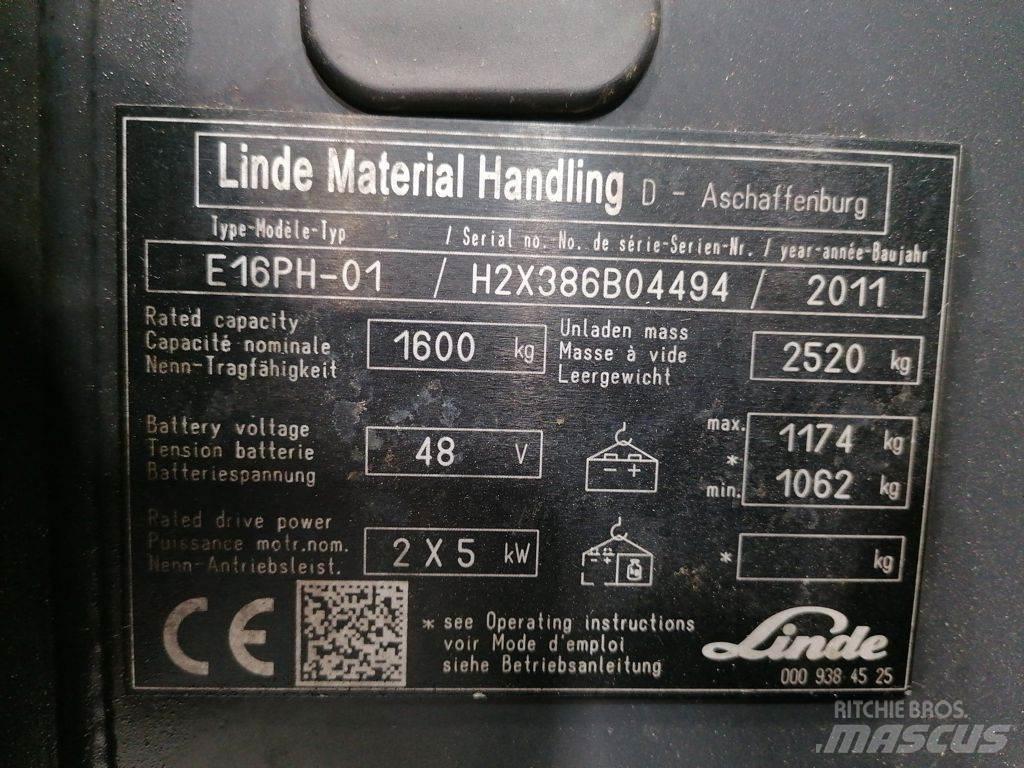 Linde E16PH-01 Elektromos targoncák