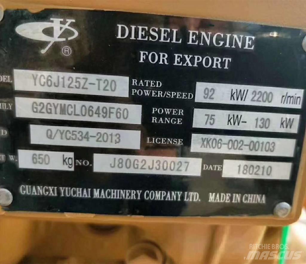 Yuchai YC6J125Z-T20 Motorok
