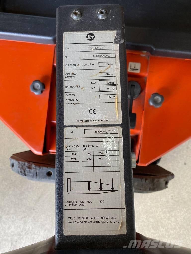 BT PPS 1200 MX / 1 Gyalogkíséretű targonca