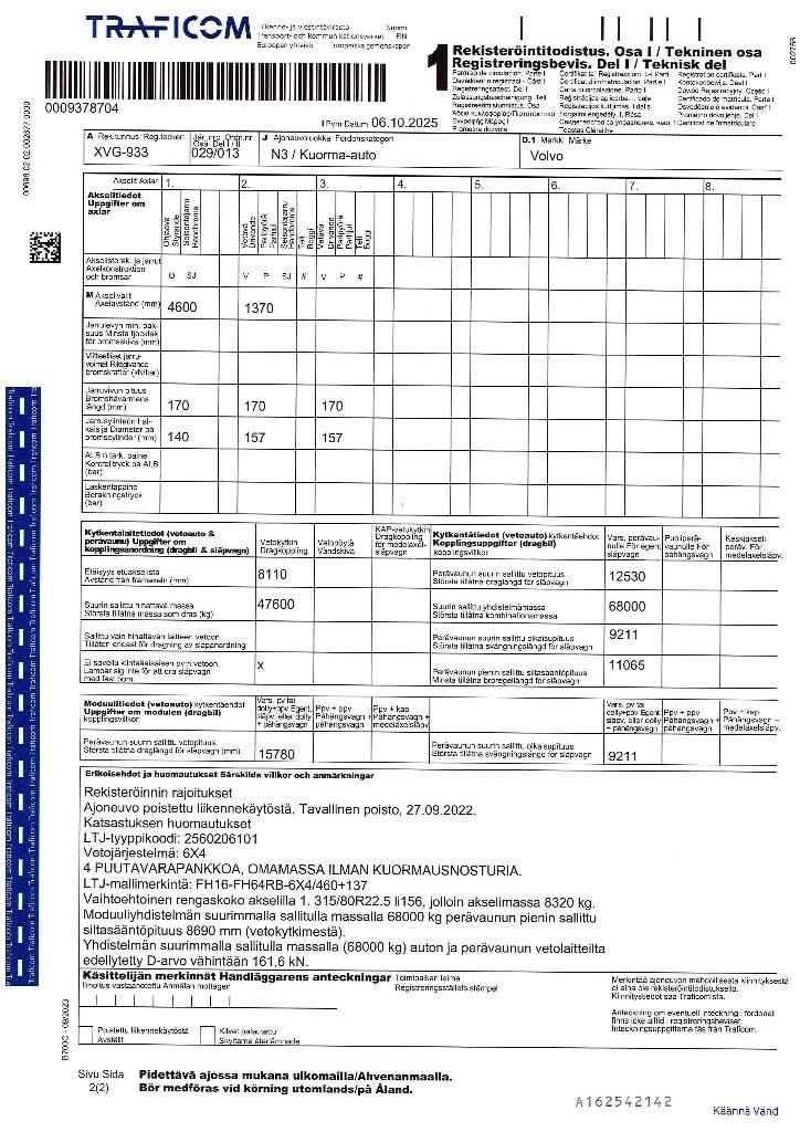 Volvo FH 16 Rönkszállító teherautók